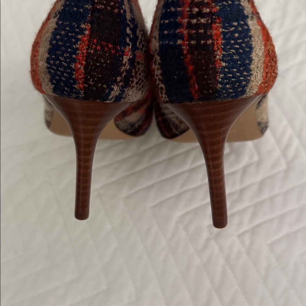 NWOT designer Louise et Cie Plaid Heels 6.5 - Picture 5 of 5